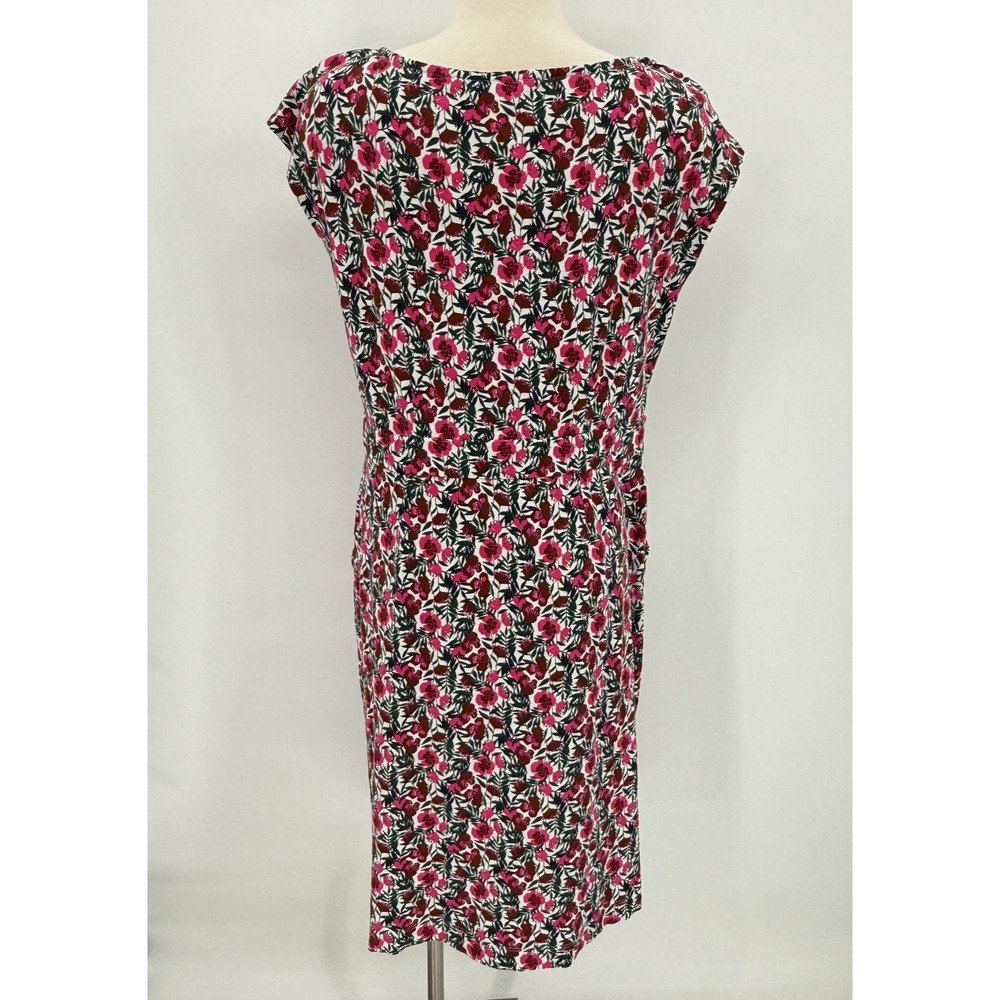Boden Womens Jersey Floral Knee Length Dress Size 12R Sleeveless Pockets Cottage - Picture 7 of 13